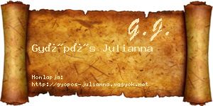 Gyöpös Julianna névjegykártya
